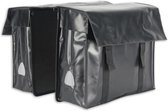 dubbele fietstas tarpaulin zwart 40 liter