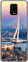 Geschikt voor Xiaomi Redmi Note 10 Lite hoesje - Rotterdam - Skyline - Zonsondergang - Siliconen Telefoonhoesje