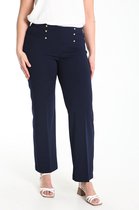 Cassis Dames Broek met hoge taille en knoopjes - Broek - Maat 44