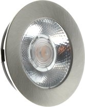 EcoDim - LED Spot Keukenverlichting - ED-10045 - 3W - Warm Wit 2700K - Dimbaar - Waterdicht IP54 - Onderbouwspot - Meubelspot - Inbouwspot - Rond - Mat Nikkel - BES LED