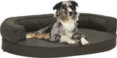 Hondenbed ergonomisch linnen-look 75x53 cm donkergrijs