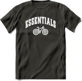 Bike EssentialsT-Shirt | Souvenirs Holland Kleding | Dames / Heren / Unisex Koningsdag shirt | Grappig Nederland Fiets Land Cadeau | - Donker Grijs - L