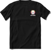 Saitama Mini Logo T-Shirt | Saitama Inu Wolfpack Crypto Ethereum kleding Kado Heren / Dames | Perfect Cryptocurrency Munt Cadeau Shirt Maat XL