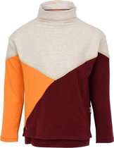 J&JOY - T-shirt Vrouwen Montréal Off White/Cordovan/Orange