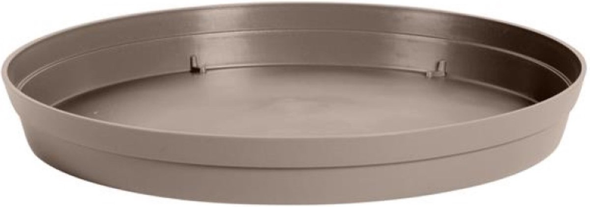 EDA Bloempot onderschaal Toscane - kunststof - taupe - D28 cm - opvangschalen