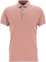 Profuomo slim fit polo - stretch katoen pique - donker roze -  Maat: M