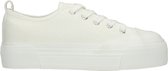 Sacha - Dames - Witte sneakers met platformzool - Maat 37