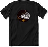 TSK golden fishing logo | vissen outdoor T-Shirt Heren / dames | hengelsport cadeau Shirt - grappige Spreuken, Zinnen en Teksten Maat S
