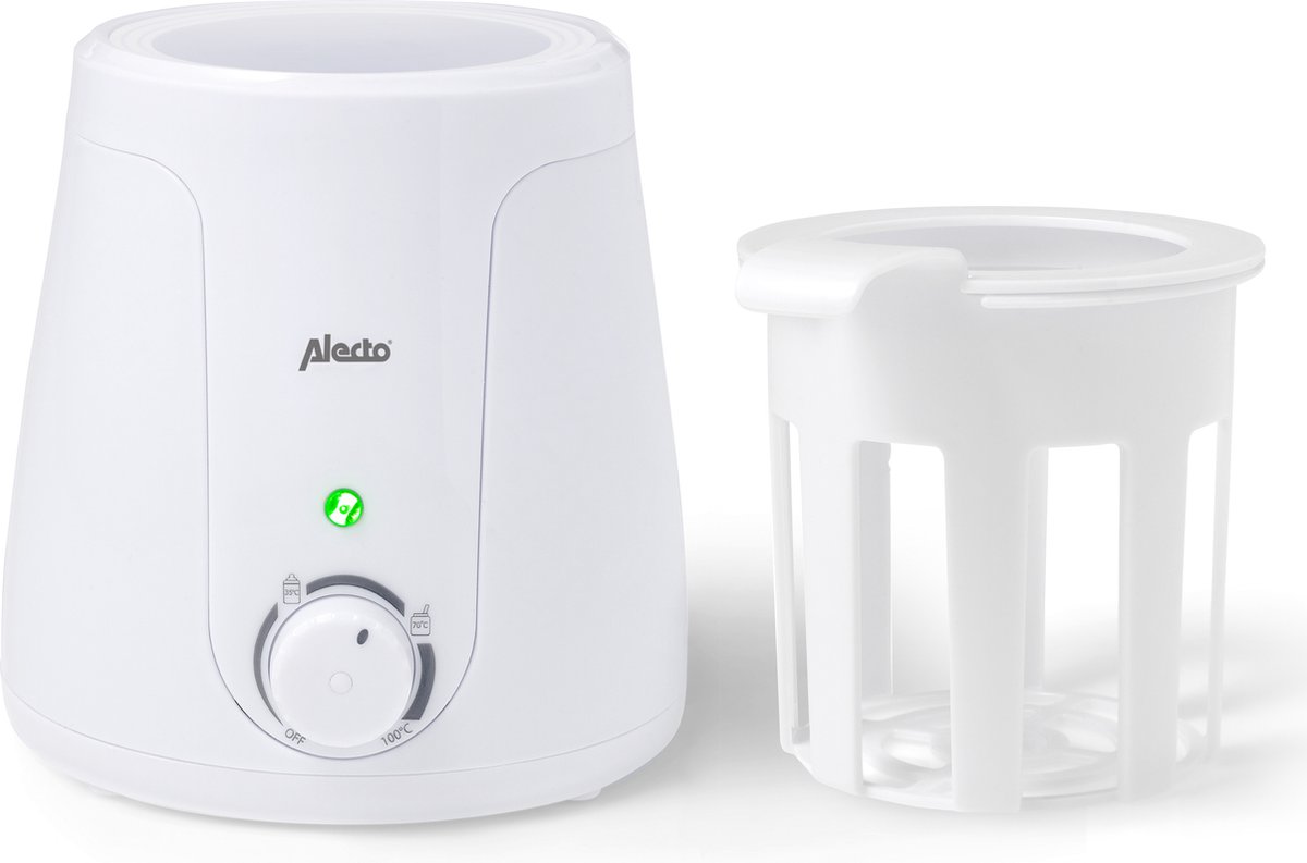 Alecto BW-70 - Flessenwarmer geschikt voor ieder flesje en potje - Snel en gemakkelijk in gebruik - Wit - Alecto