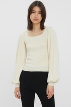 Vero Moda Trui Vmgloryrib  Ls Puff Blouse Ga 10260467 Birch Dames Maat - M