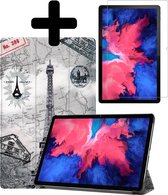 Lenovo Tab P11 Hoes Luxe Hoesje Book Case Cover Met Screenprotector - Eiffeltoren