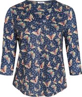 Paprika Dames T-shirt in tricot bedrukt met vlinders - T-shirt - Maat 44