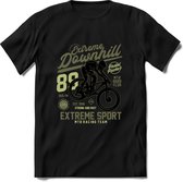Extreme Downhill | TSK Studio Mountainbike kleding Sport T-Shirt | Groen | Heren / Dames | Perfect MTB Verjaardag Cadeau Shirt Maat XL