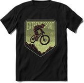 Extreme Sport | TSK Studio Mountainbike kleding Sport T-Shirt | Groen | Heren / Dames | Perfect MTB Verjaardag Cadeau Shirt Maat S