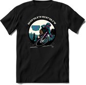 Coordinates | TSK Studio Mountainbike kleding Sport T-Shirt | Blauw - Paars | Heren / Dames | Perfect MTB Verjaardag Cadeau Shirt Maat XL