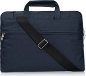 Mobigear Travel Katoen Schoudertas Universeel - Laptop 15 inch - Donkerblauw