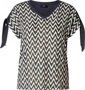 YEST Ieke Jersey Shirt - Dark Indigo/Ecru - maat 34