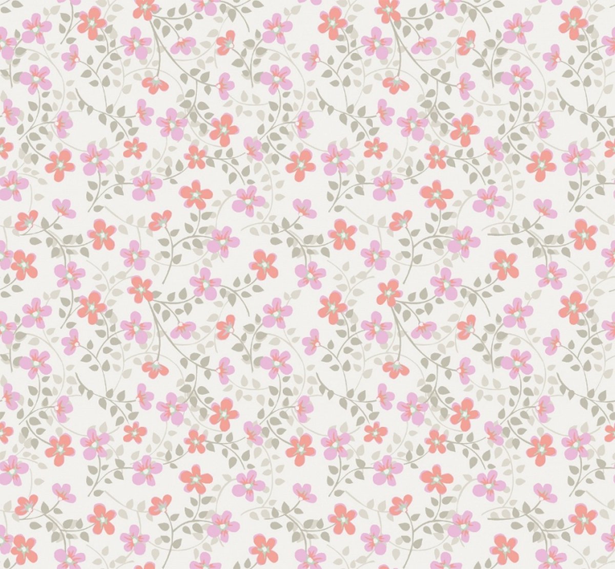 Behang Kinderkamer - Bloemen - Behang - Vliesbehang - Roze - Cozz Smile - 0.53 x 10.05 m.