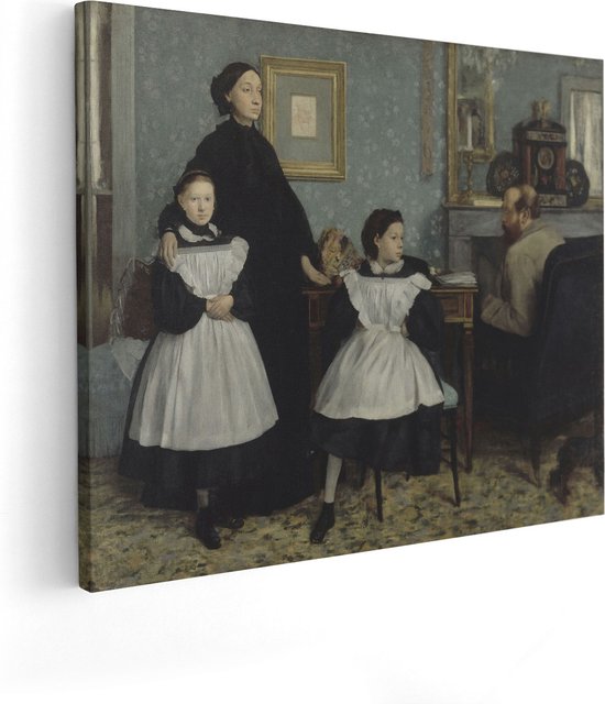 Foto: Artaza canvas schilderij de familie bellelli edgar degas 100x80 groot kunst wanddecoratie woonkamer