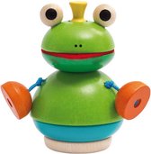 stapelfiguur Kikker Pepito 10 cm hout groen 5-delig