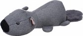 hondenknuffel Taco Squirrel 36 x 14 x 8 cm polyester grijs