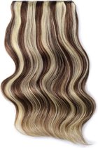 Remy Human Hair extensions Double Weft straight 22 - bruin / blond 4/613#