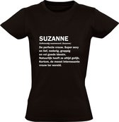 Suzanne Dames T-shirt | jarig | verjaardagkado | verjaardag kado | grappig | Verjaardagshirt | Naam | Cadeau | Zwart
