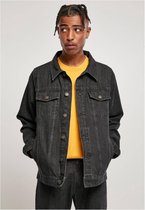 Urban Classics Jacket -XS- Organic Basic Denim black washed Zwart