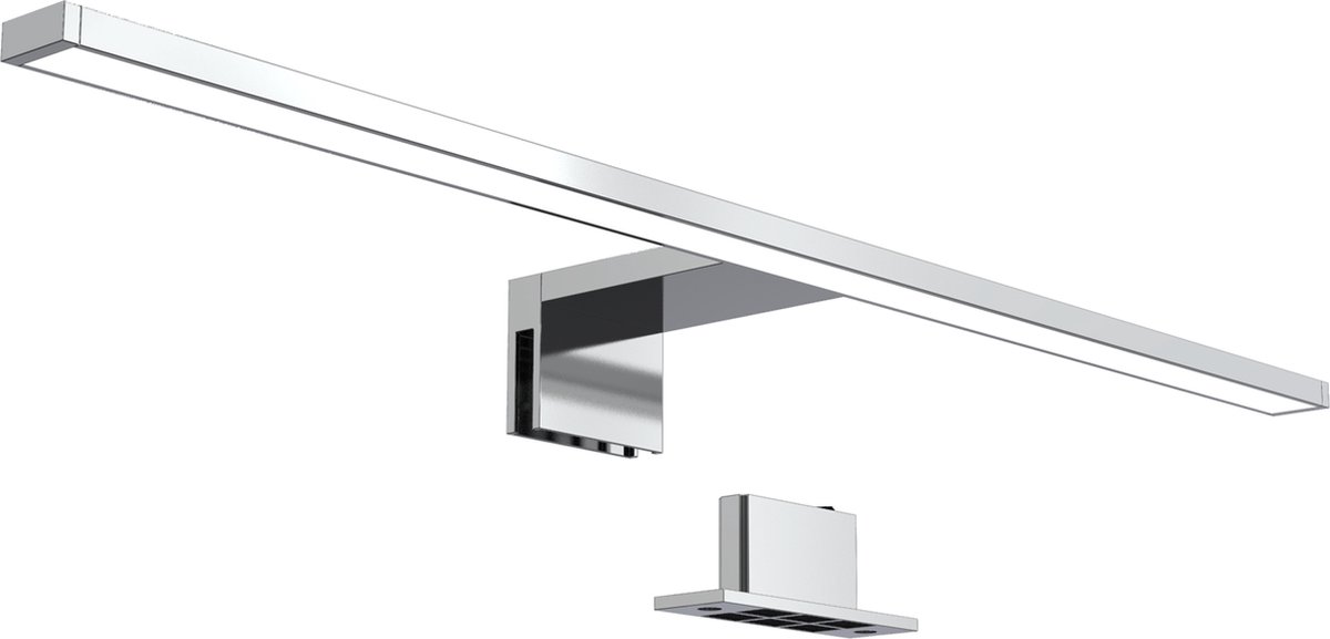B.K.Licht Spiegellamp - badkamerverlichting - l: 30cm - 4.000K zilver
