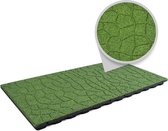 Rubberen tegel flagstone groen | LxB=100x50cm | Dikte 4,8cm | Incl. pennen