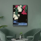 Walljar - Ohara Koson - Chrysanthemums - Muurdecoratie - Plexiglas schilderij