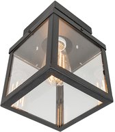 QAZQA rotterdam - Moderne Plafondlamp voor buiten - 1 lichts - L 160 mm - Zwart - Buitenverlichting