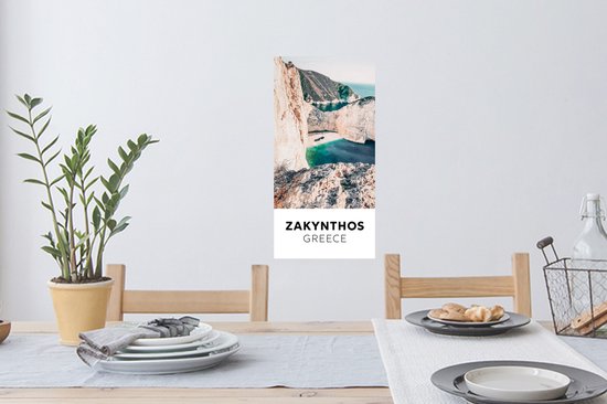 Stickers Stickers muraux - Zakynthos - Grèce - Plage - 20x40 cm - Feuille adhésive