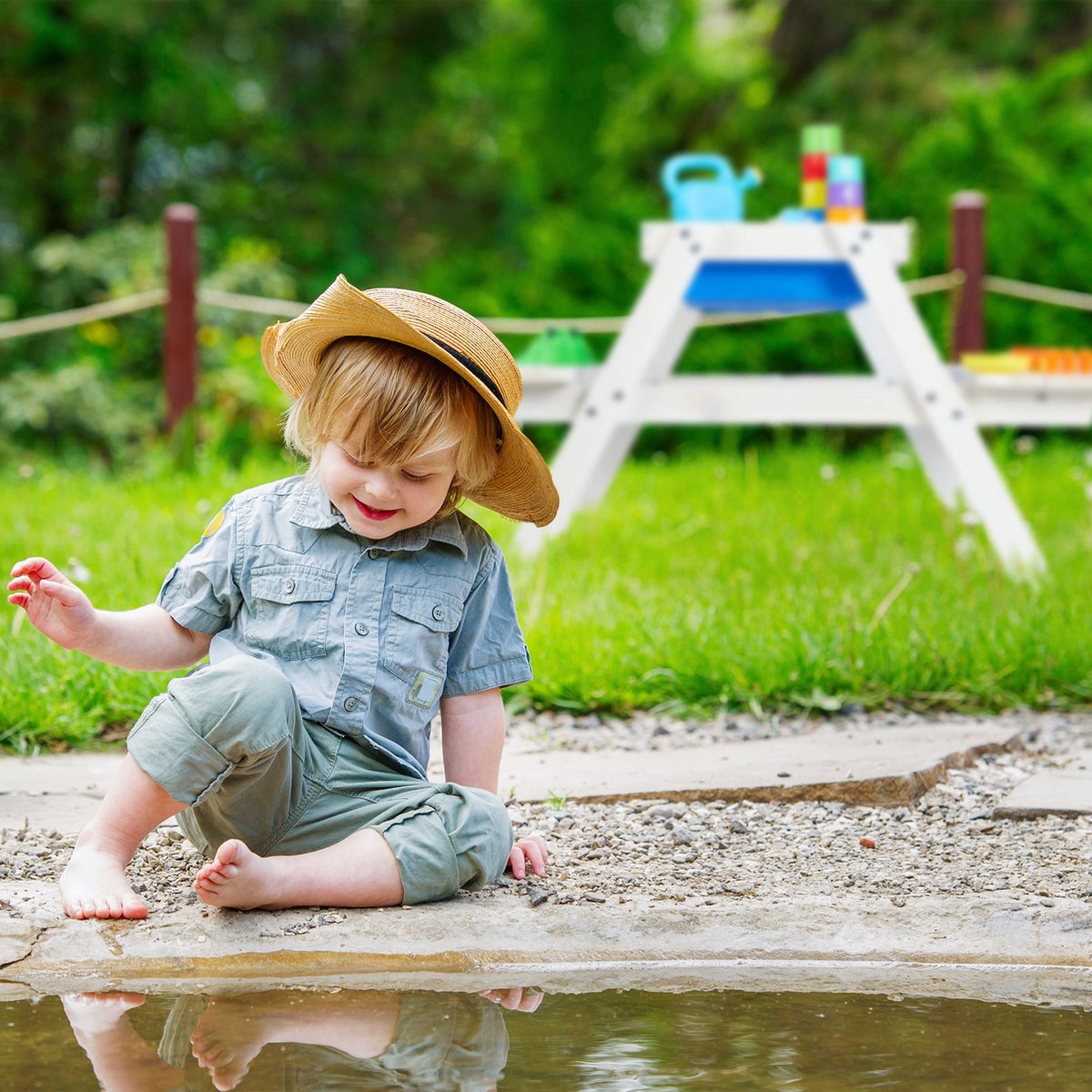 Picknicktafel zand en water Kinderen - Buitenplaats Vechterweerd