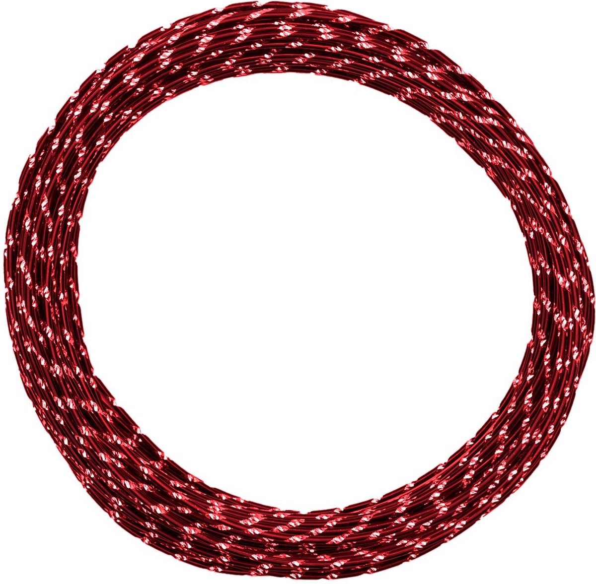 Vaessen Creative Aluminium Draad - Diamond cut - 2mm - 30m - Rood
