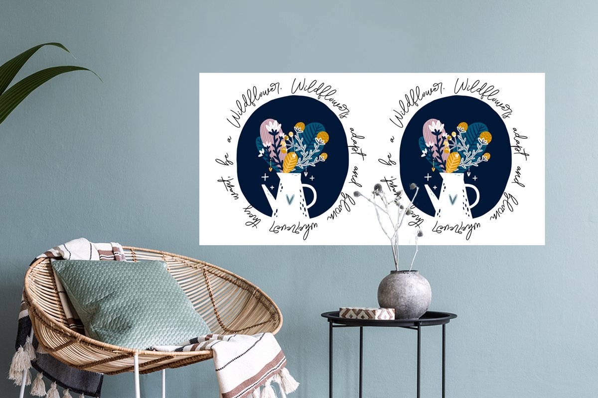 Autocollant Mural Citation 'Entre Ces Mauvaises Herbes Fleurs Poussent' - Déco Jardin Moderne