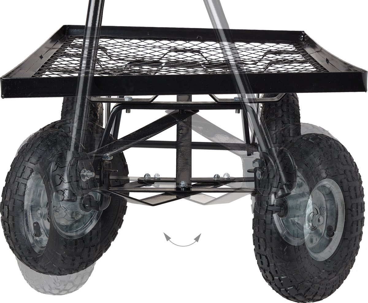 Relaxdays tuinkar, grote tuintrolley, klapbare tuinwagen, 2 luchtbanden, tuinafvalzak 160 liter, groen Relaxdays tuinkar, grote tuintrolley, klapbare tuinwagen, 2 luchtbanden, tuinafvalzak 160 liter, groen