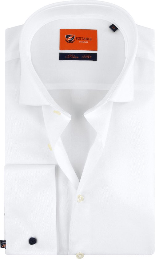 Chemise Convient White Twill Double Cuff - taille 39