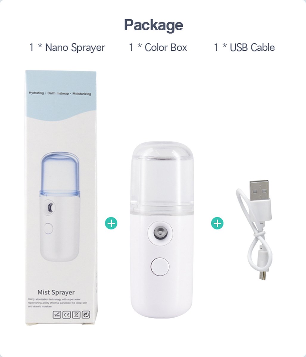 Nano Mister - Vernevelaar - Luxe - Nano Mist Sprayer - Moisturizing - Gezichtsstomer - Facial - Gezicht Stomer - Blackhead Remover - Face Cleanser - Gezichtsreiniger - Waterverstuiver - Plaatsen van Wimperextensions - DEEP CLEANSING - Nourishing thumbnail 8