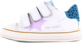 Sneakers | Meisjes | White lilac blue | Leer | Shoesme | Maat 23