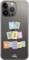iPhone 11 Pro Max Case - No Bad Vibes - xoxo Wildhearts Transparant Case