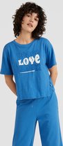 O'Neill T-Shirt Women PARADISE Blauw Xs - Blauw 100% Katoen Round Neck