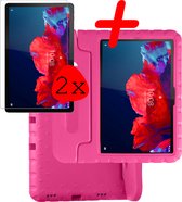 Hoesje Geschikt voor Lenovo Tab P11 Hoesje Kinder Hoes Shockproof Kinderhoes Met 2x Screenprotector - Kindvriendelijk Hoesje Geschikt voor Lenovo Tab P11 Hoes Kids Case - Roze