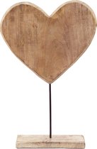 Decoratie Beeld Hart 32*7*51 cm Bruin Hout, Metaal Decoratief Figuur Decoratieve Accessoires Woonaccessoires