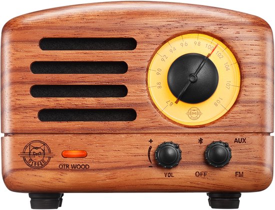 MUZEN OTR Draagbare Retro FM Radio - Bluetooth Luidspreker - Rozenhout