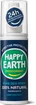 Happy Earth Pure Déodorant Spray Men Protect 100 ml - 100% naturel