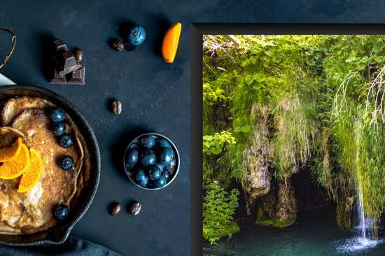 KitchenYeah® Inductie beschermer 78x52 cm - Waterval in het Nationaal park Plitvicemeren in Kroatië - Kookplaataccessoires - Afdekplaat voor kookplaat - Inductiebeschermer - Inductiemat - Inductieplaat mat