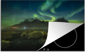 KitchenYeah® Inductie beschermer 91.2x52 cm - Noorderlicht - Auto - IJsland - Kookplaataccessoires - Afdekplaat voor kookplaat - Inductiebeschermer - Inductiemat - Inductieplaat mat