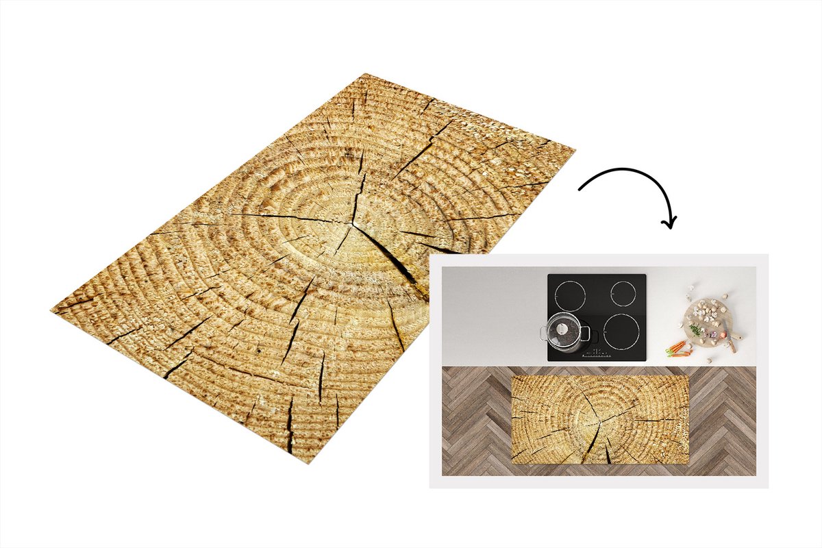 KitchenYeah Keukenloper - Loper keuken - Boomstam - Hout - Structuur - Keukenloper vinyl, foto 2