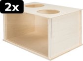 2x GRAAFBAK KONIJN 58X38X30CM